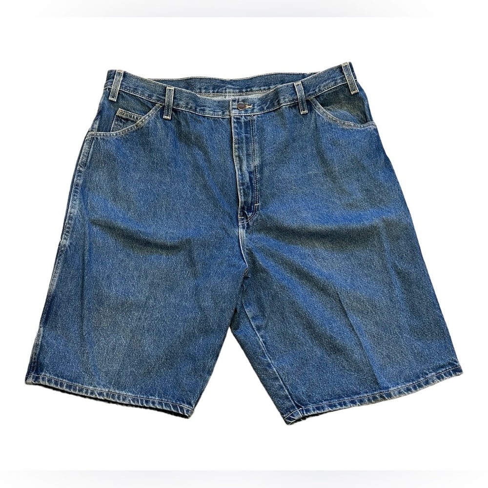 Dickies Mens 40 Relaxed Fit Carpenter Denim Jean Shorts Workwear Blue